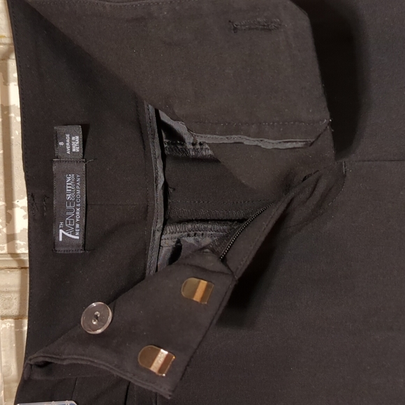 Women's 7th Ave Suiting Collection Black Pants New York and Company - Picture 3 of 5